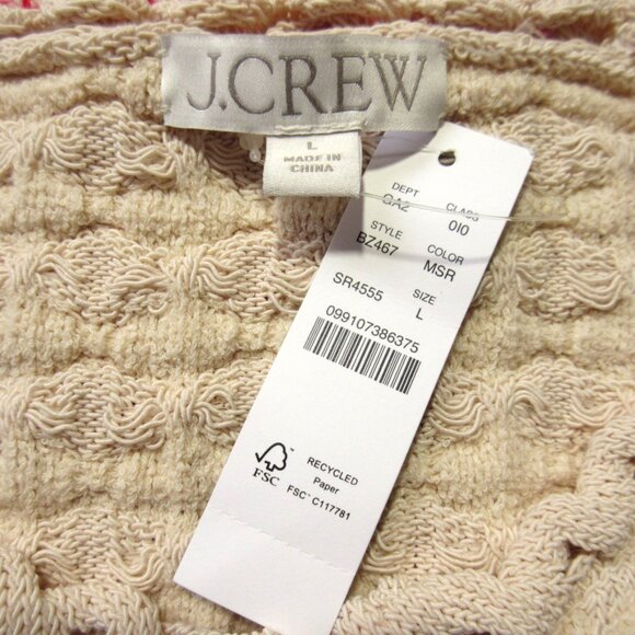 NWT J.Crew Textured Crochet Lady Jacket in Moroccan Sand Red Cardigan Sweater L - Picture 8 of 8